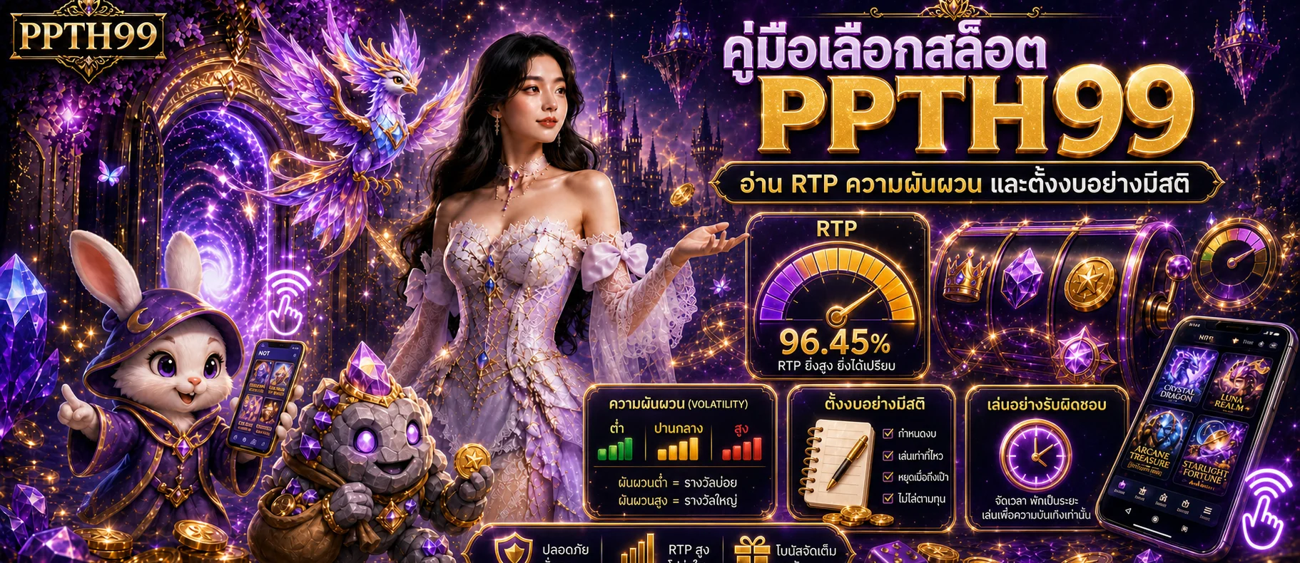 PPTH99 คู่มือเลือกสล็อต อ่าน RTP และตั้งงบอย่างมีสติ